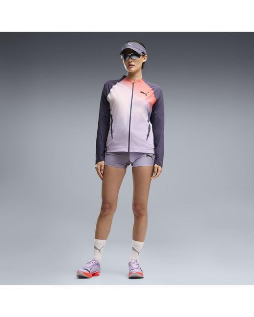 PUMA Purple Lightspeed Ultraweave Graphic Running Jacket