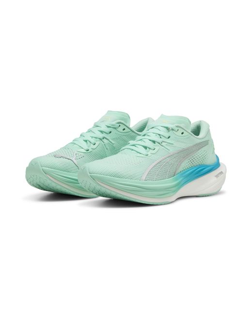 Zapatillas De Running Deviate Nitro 3 Para Mujer, Mint Melt/Speed Azul PUMA de color Green