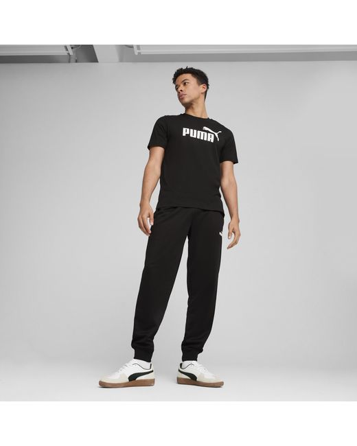 PUMA Black Essentials Logo T-Shirt for men