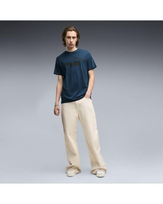 PUMA Blue Ess No. 1 Logo T-Shirt for men