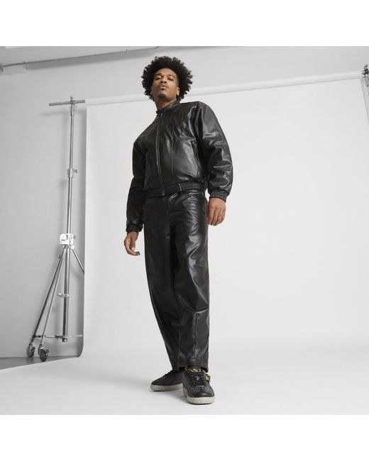 PUMA Gray Super Pleather Pants for men