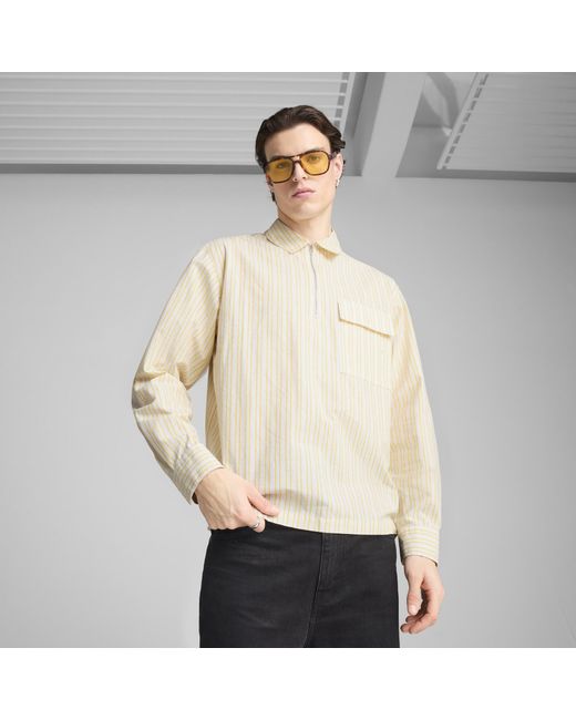 PUMA White Mmq Half-Zip Shirt for men