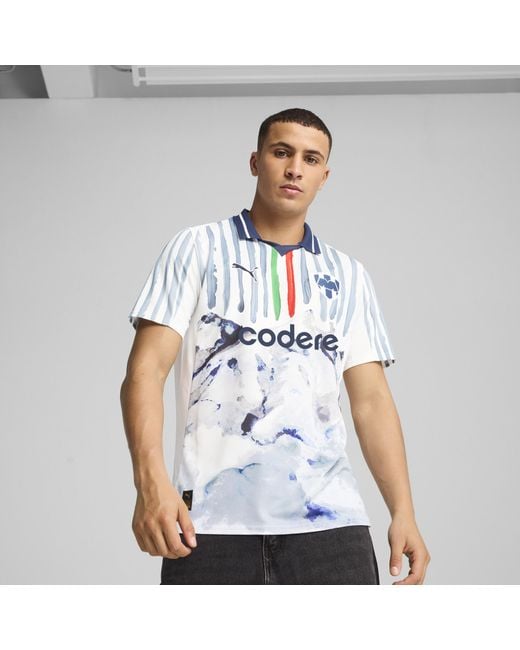 PUMA Kidsuper X Cf Monterrey Shirt Voor Blauw/Wit, Maat in het Blue voor heren