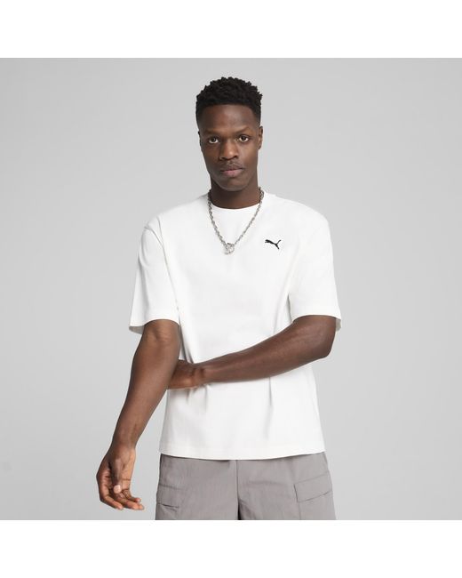 PUMA White Wardrobe Essentials Boxy T-Shirt for men