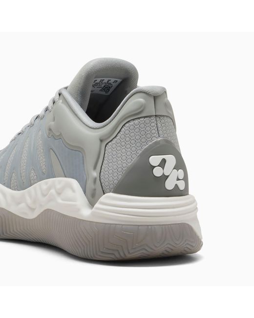 PUMA Gray Hali 1 Smoke Basketball Shoes, Echo/Feather for men