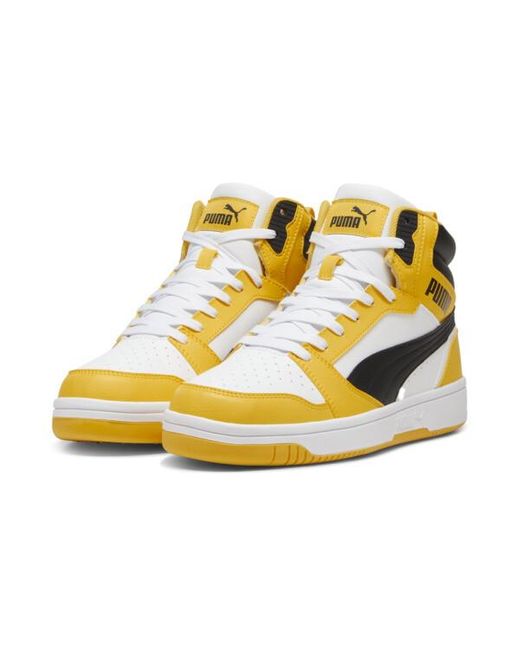 Puma high tops mens yellow best sale