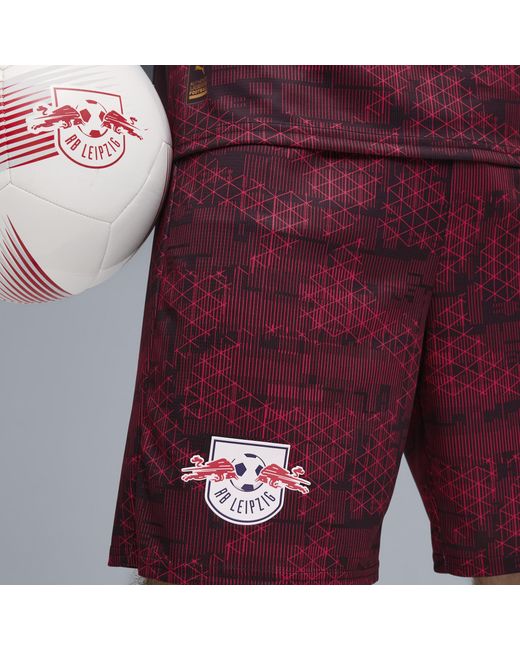 Shorts Rb Leipzig 25/26 Da Uomo, Sport, Nero/Fast Rosso di PUMA in Purple da Uomo