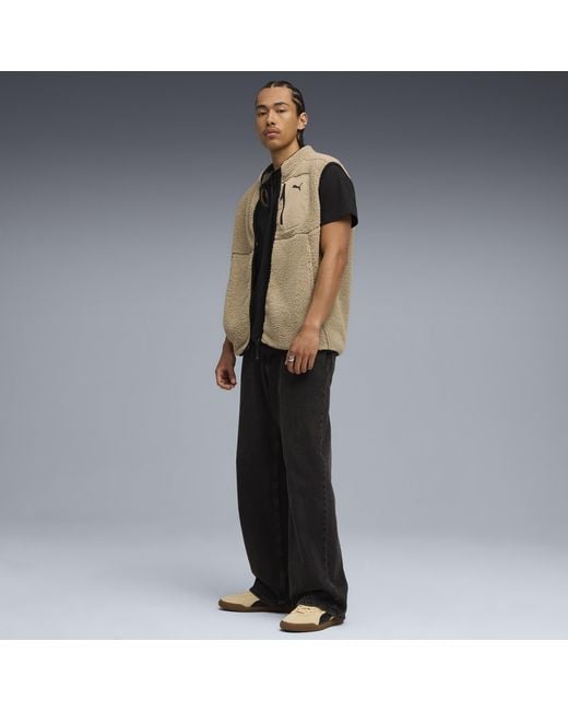 PUMA Brown Tech Winterized Gilet Jacket for men