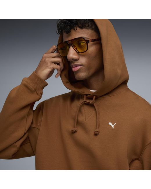 PUMA Brown Select Essentials Hoodie for men