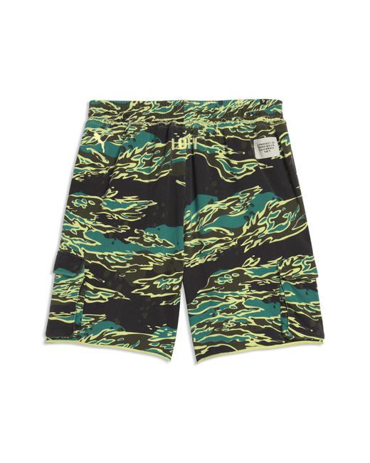 PUMA Green Lafrancé Supply Terry Relaxed Basketball Shorts for men