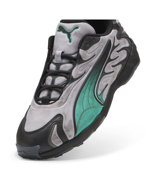 PUMA Black Inhale Distressed Sneakers