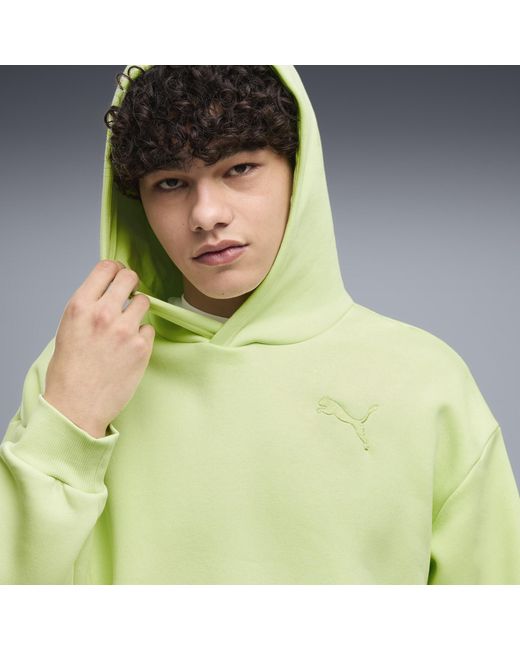 PUMA Green Elevated Essentials Hoodie for men