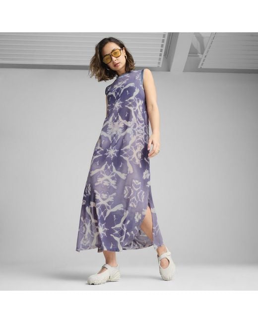 PUMA Purple Dare To Mesh Column Dress