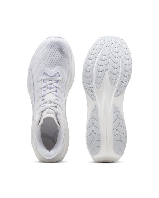 PUMA White Deviate Pure Nitro Running Shoes for men