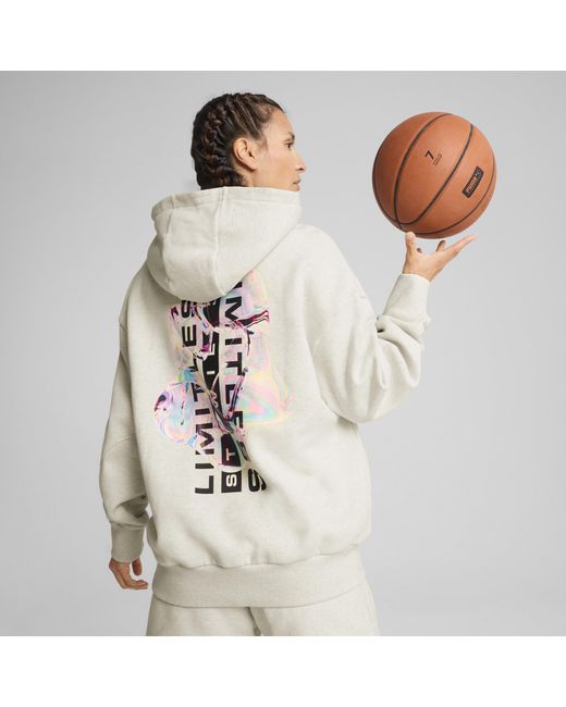 PUMA Stewie 4 Prism Basketbalhoodie Voor Maat in het White