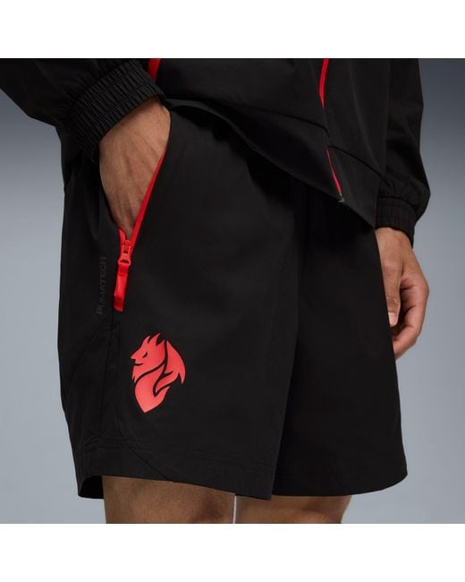 PUMA Black Ac Milan Tech Relaxed Woven Shorts /For All Time for men