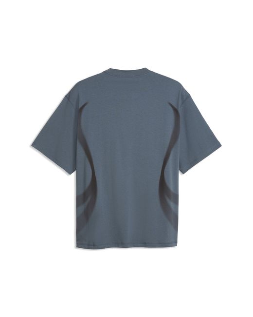 PUMA Blue Clrt Graphic T-Shirt for men