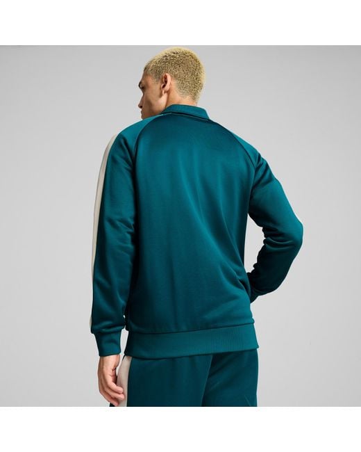 PUMA Blue T7 Iconic Track Jacket for men