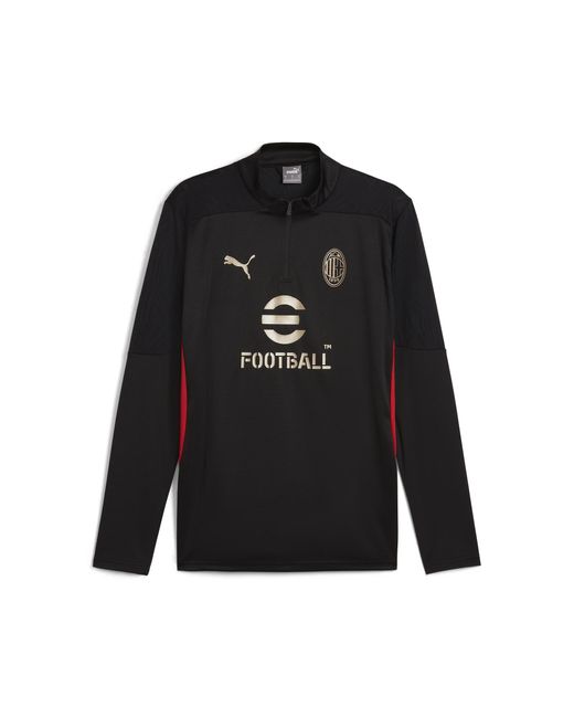 Maglia Da Allenamento Con Zip A Un Quarto Ac Milan Da Uomo di PUMA in Black da Uomo