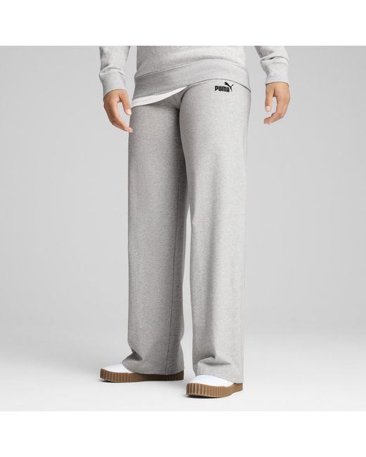 PUMA Gray Ess Small No. 1 Logo High-Waist Straight Leggings