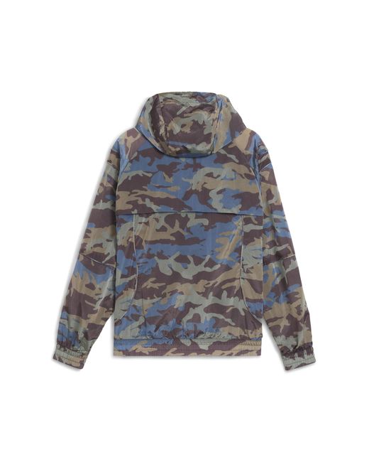 PUMA Gray Clrt All-Over Print Ripstop Jacket