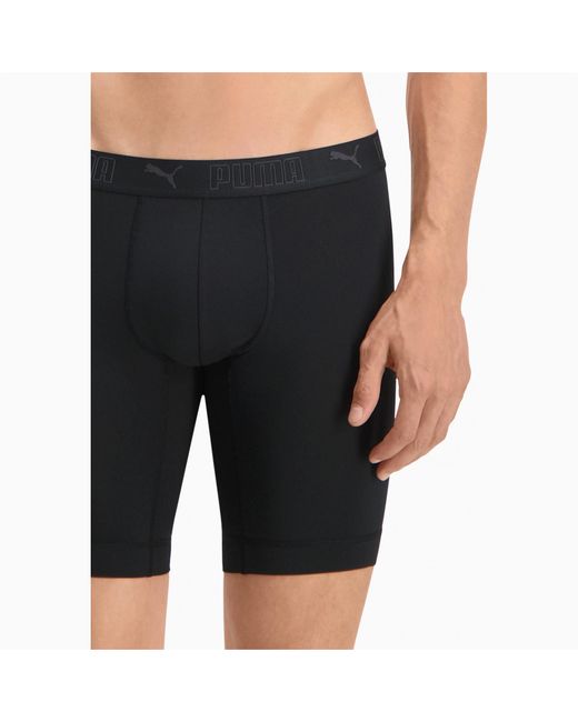 Bóxer Largo Sport De Microfibra Para Hombre (Paquete De 2) Ropa, Negro PUMA de hombre de color Black