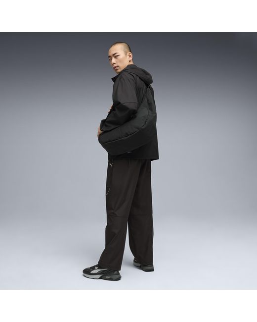 PUMA Black Tech Oversized Track Pants for men