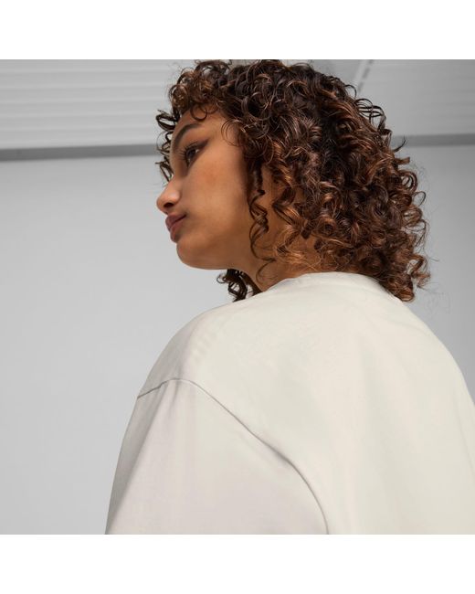 PUMA Essentials Elevated Uniseks T-Shirt Voor in het Natural