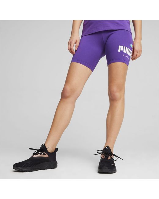Shorts de Ciclismo Ess+ Love Wins PUMA de color Purple