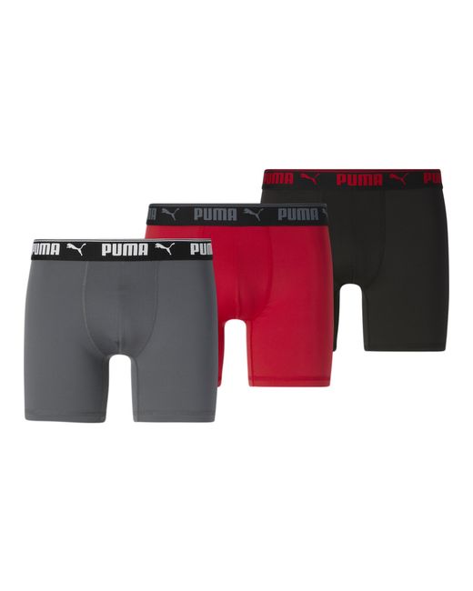 PUMA Red Training Boxer Briefs 3 Pack for men
