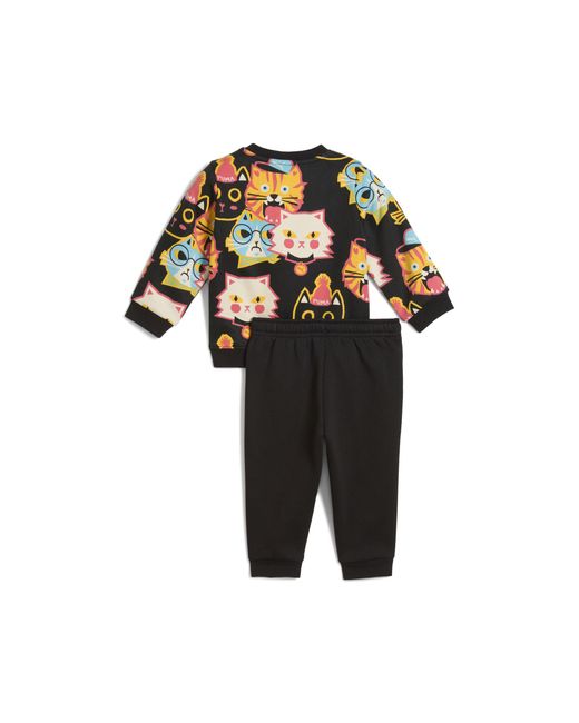 PUMA Black Minicats Moody Cat Aop Jogginganzug Baby, Kleidung