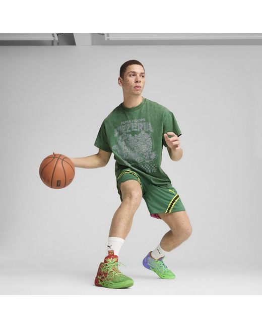 Scarpe Da Basket Hoops X Tmnt Mb.04 Rd Per Donna, Verde/Rosso/Altro di PUMA in Green