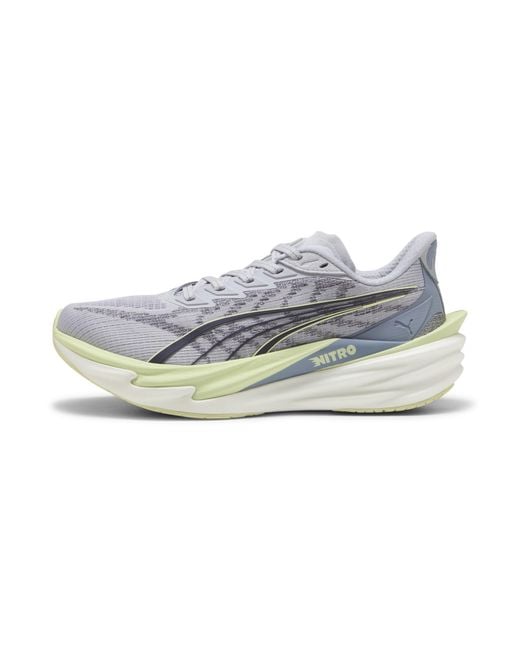PUMA Gray Deviate Nitroâ 4 Road Running Shoes