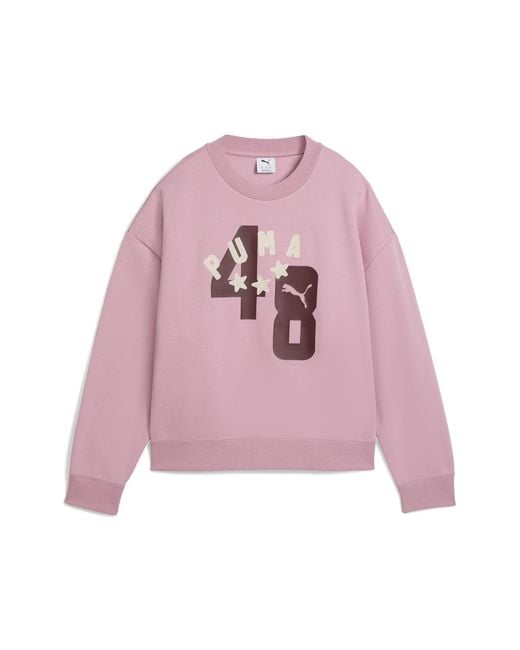 PUMA Pink Ess Double Up Crew