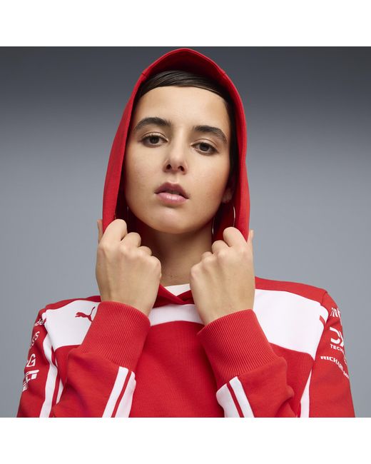 PUMA Red Scuderia Ferrari Hp Replica Cropped Hoodie