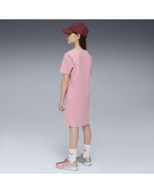 PUMA Pink Essentials Small No. 1 Logo Kurzärmliges Kleid Teenager, Shop, Poised