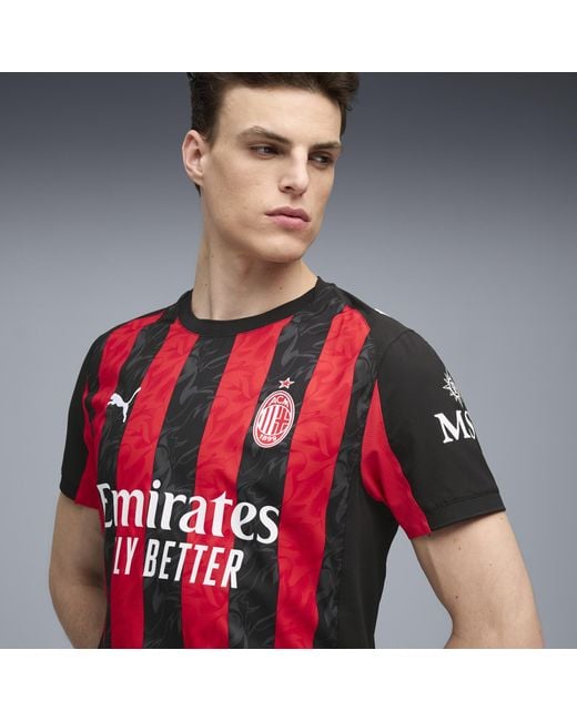 PUMA Ac Milan 25/26 Authentic Heimtrikot Herren in Red für Herren
