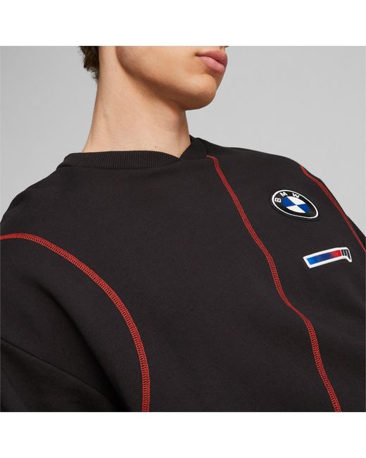 PUMA Black Bmw M Motorsport Garage Crew Sweatshirt for men