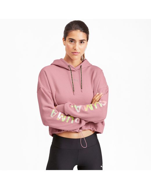 PUMA Pink Chase Women's Cropped Hoodie