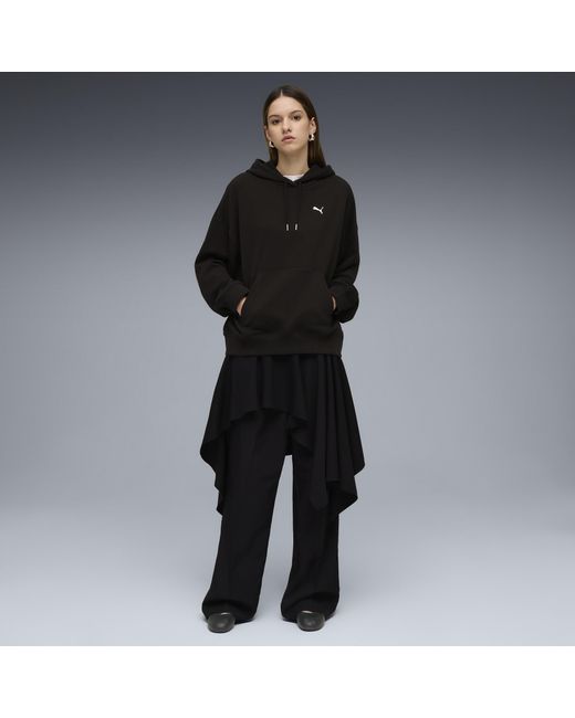 PUMA Black Wardrobe Essentials Oversized Hoodie