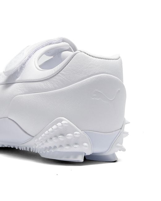 PUMA White Mostro Fey Leather Sneakers