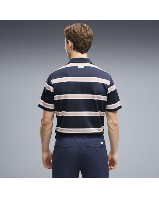 PUMA Blue X Arnold Palmer Pique Stripe Golf Polo for men