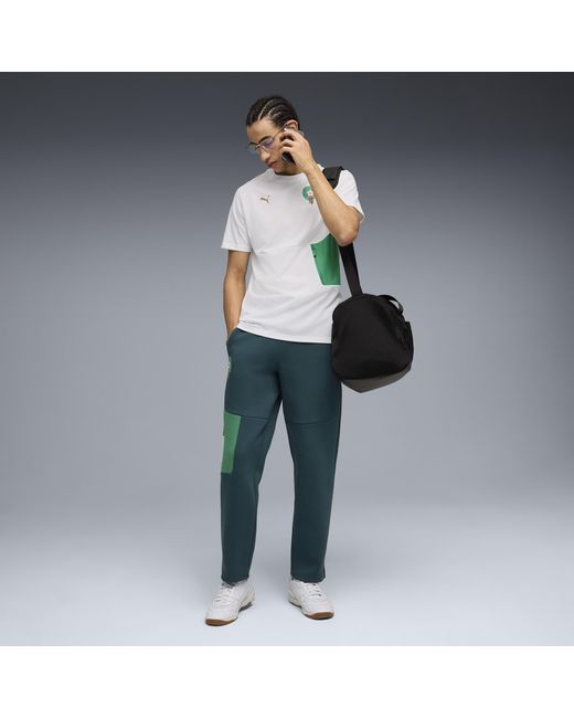 PUMA Green Morocco Tech Sweatpants for men
