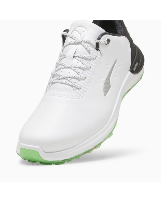PUMA White Phantomcat Nitrotm+ Golf Shoes for men