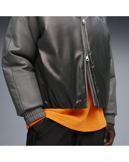 PUMA Gray Outerwear Oversized Bomber Jacket for men