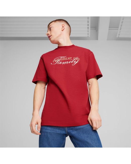 PUMA Basketball Nostalgia T-Shirt in Red für Herren