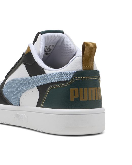 PUMA Blue Rebound V6 Low Run Fun Sneakers Teenager, Schuhe, /Haute Tropic/Grün Terrain