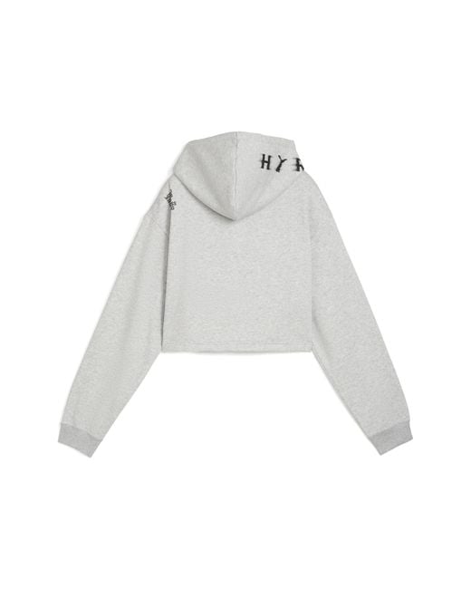 PUMA Gray X Hyrox Heavyweight Hoodie Damen