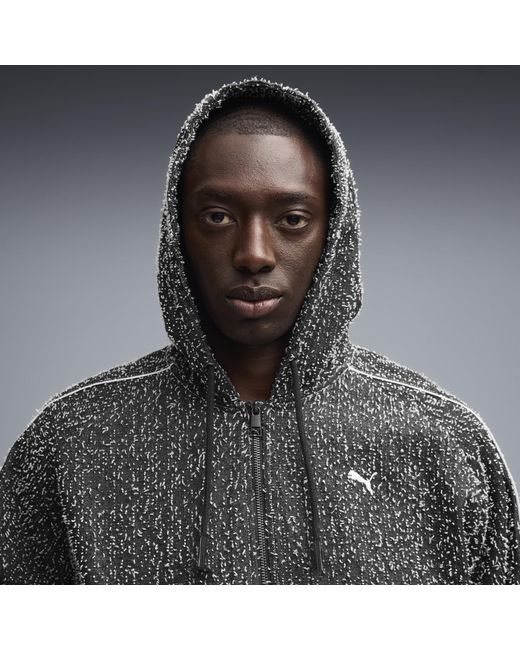 PUMA Gray T7 Hooded Track Jacket for men