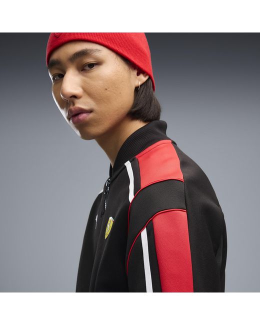 PUMA Black Scuderia Ferrari Mt7 Track Jacket for men